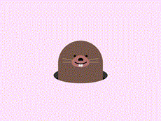 Gif animé taupe marteau